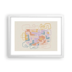 Plagát v bielom ráme - Labyrint – veselé dobrodružstvo - 40x30 cm