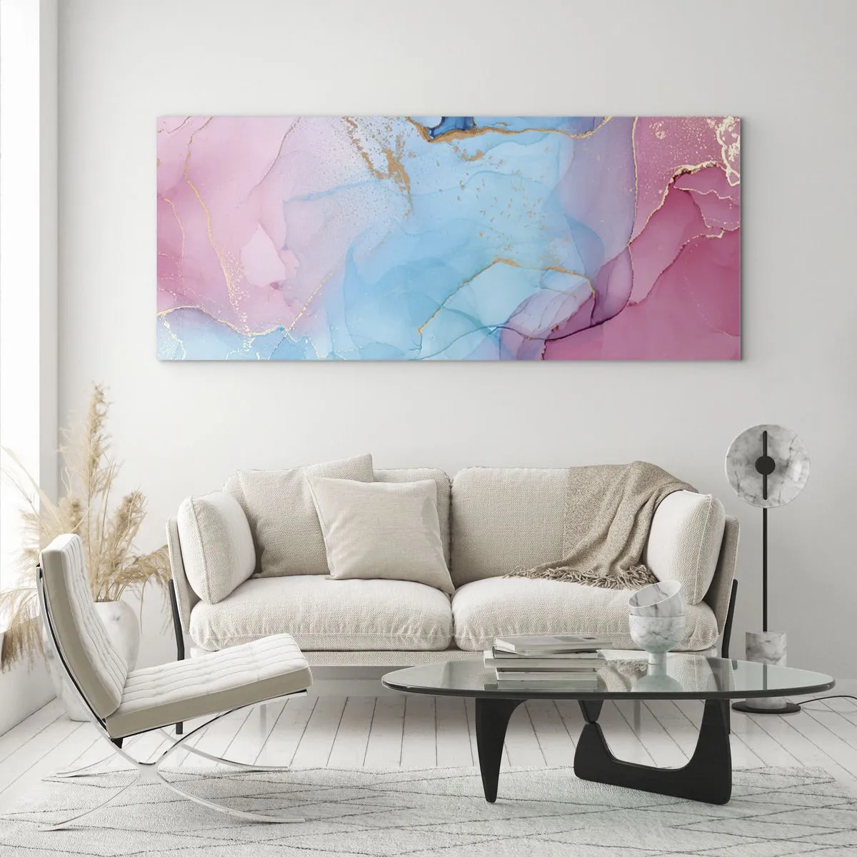 Obraz na skle - Stretávanie a prelínanie - 100x40 cm