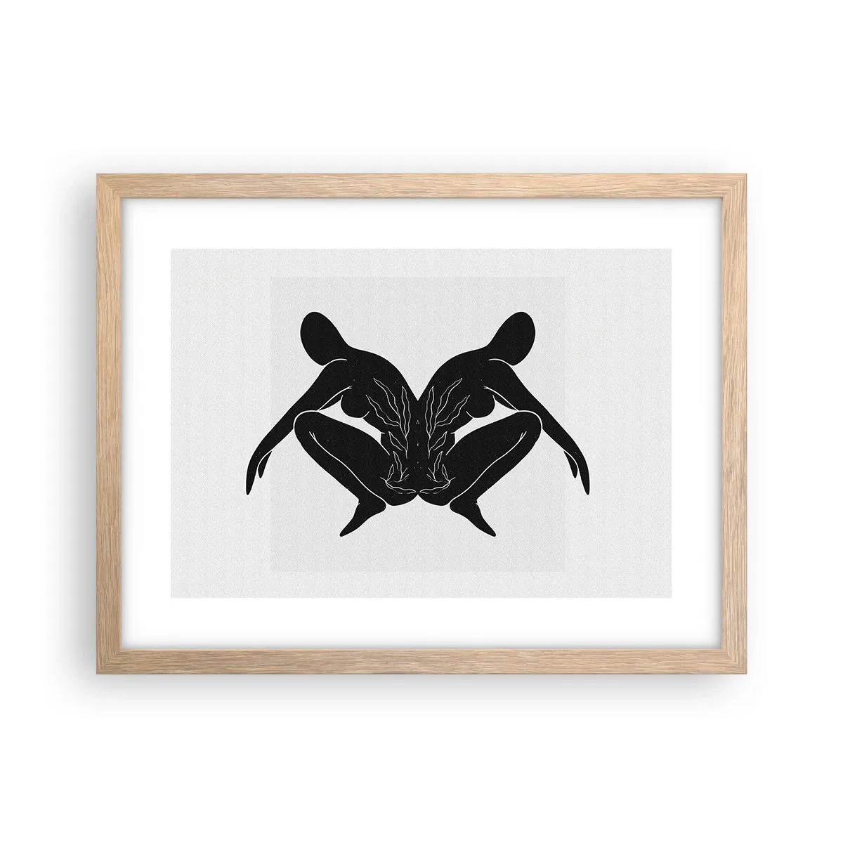 Plagát v ráme zo svetlého duba - Spoločná duša - 40x30 cm