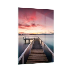 Obraz na skle - Jemný plameň večera - 50x70 cm