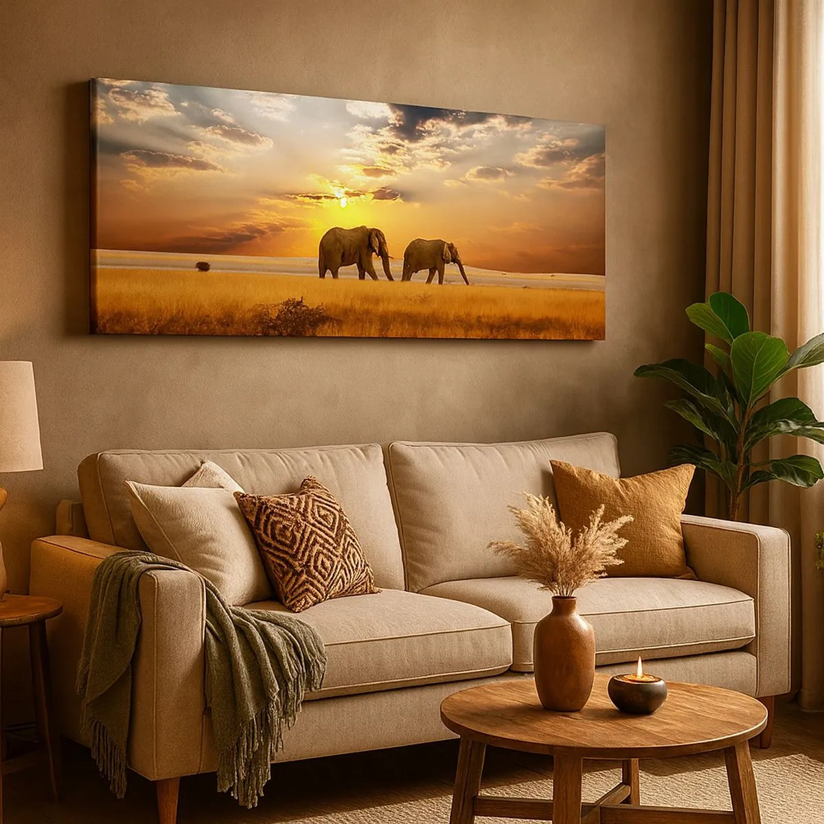 Obraz na plátne - Rodinná prechádzka - 100x40 cm