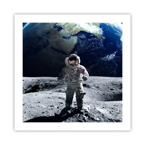 Plagát - Pozdravy z Mesiaca - 50x50 cm