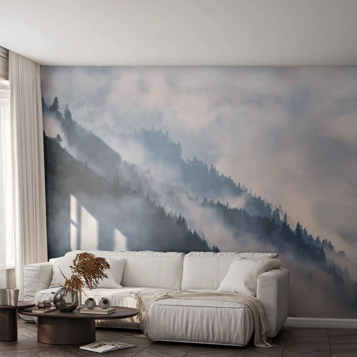 Fototapeta Premium Canvas - Horská mystika - Krajina, hory, les - 300x210 cm