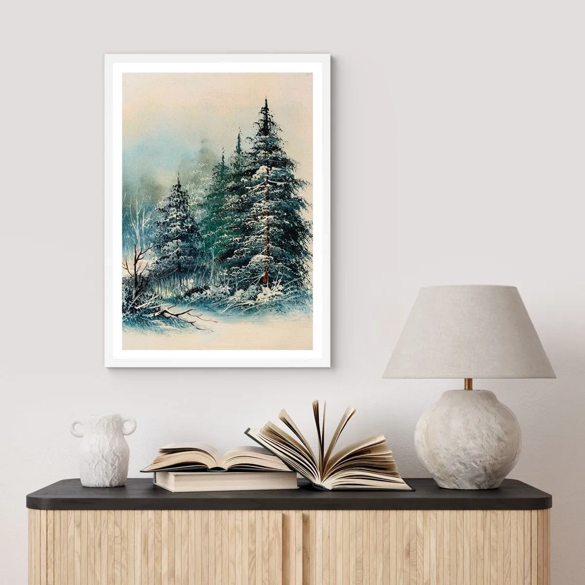 Plagát v bielom ráme - Pripravenie na Vianoce - 50x70 cm