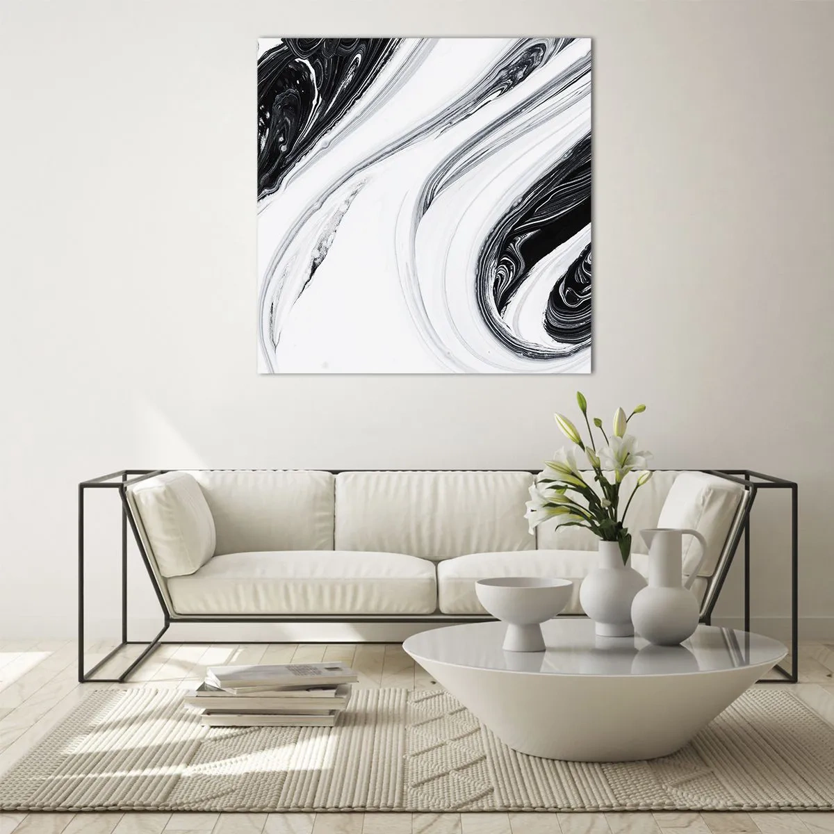 Obraz na skle - Spojenie protikladov - 70x70 cm