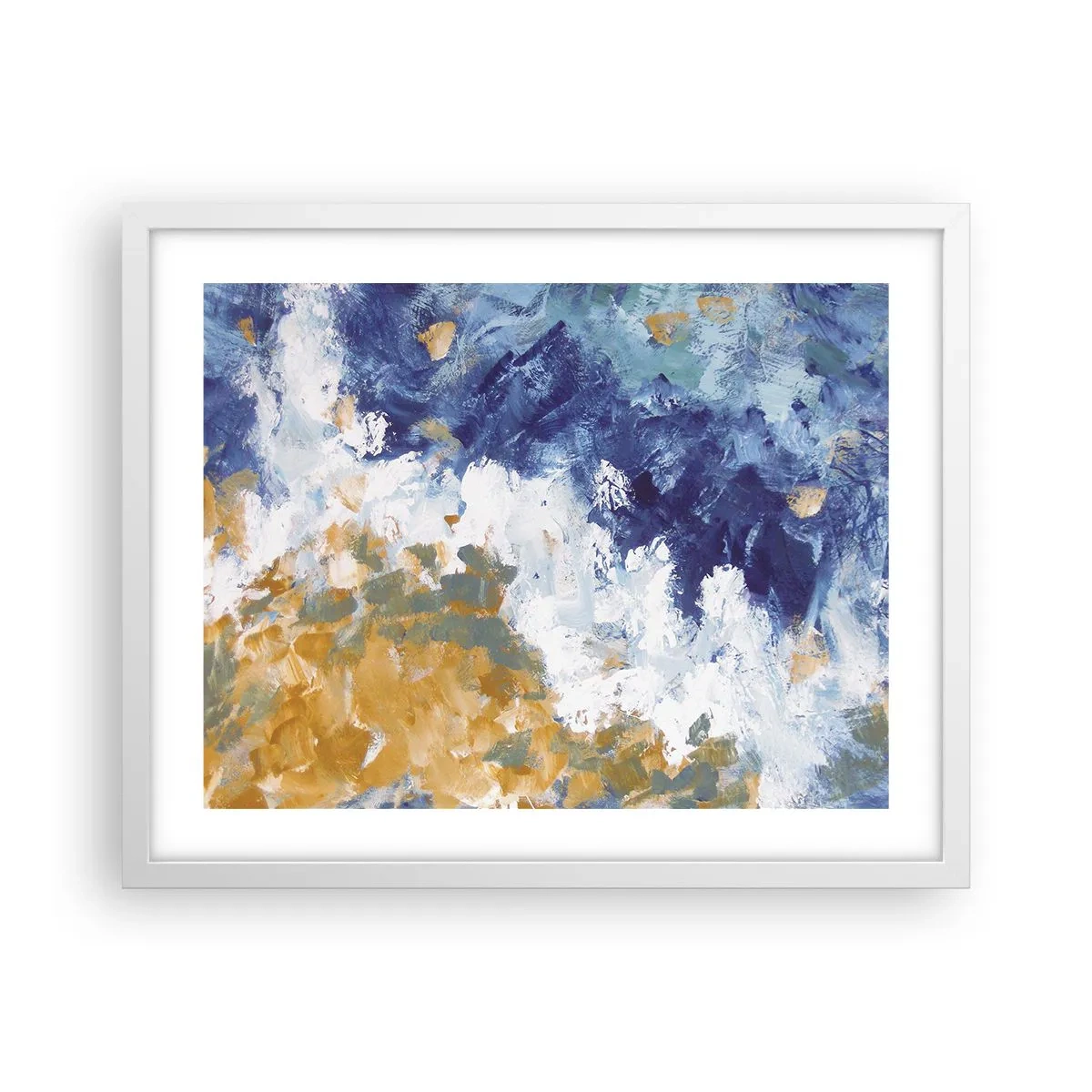 Plagát v bielom ráme - Tanec živlov - 50x40 cm