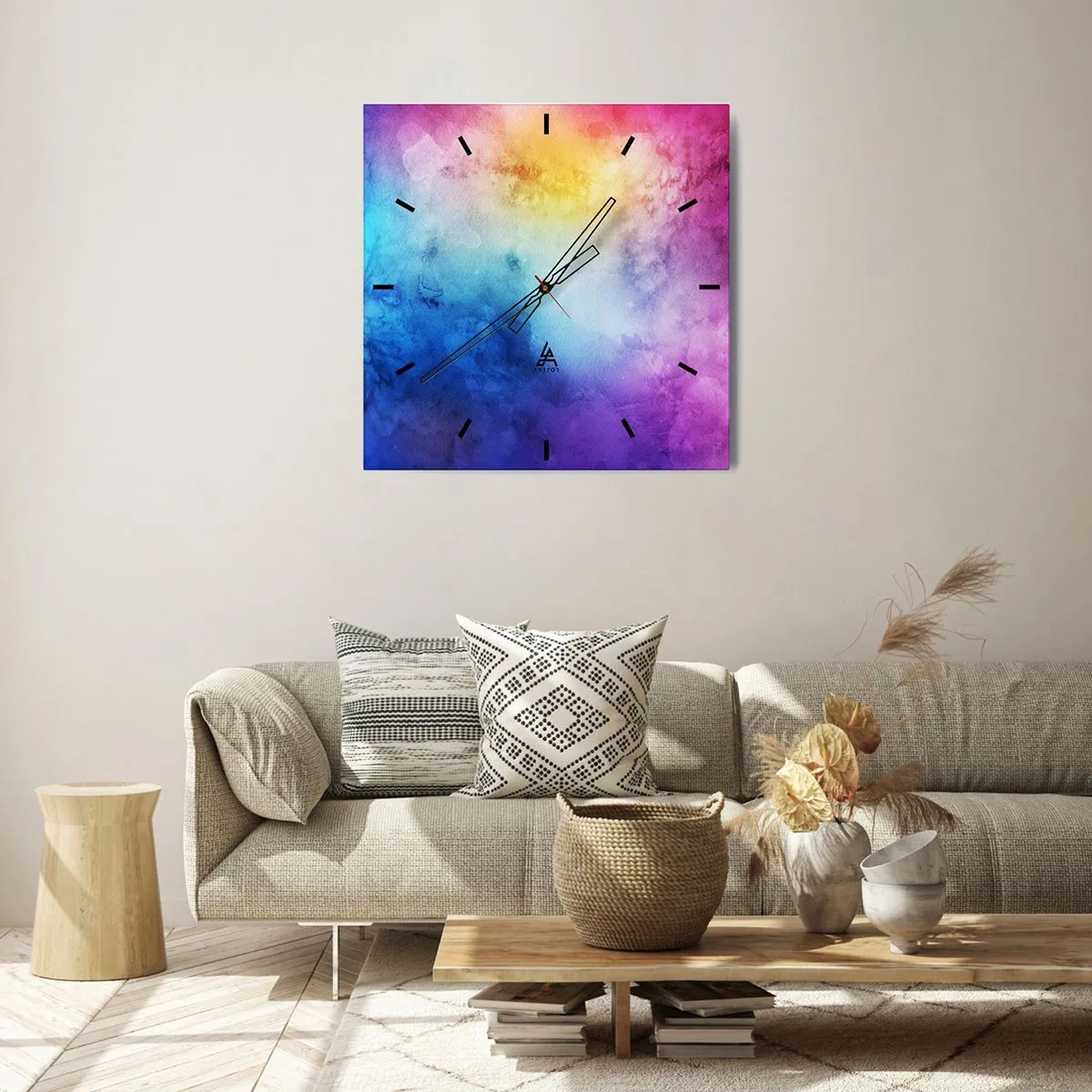 Nástenné hodiny - Takmer v siedmom nebi - 40x40 cm