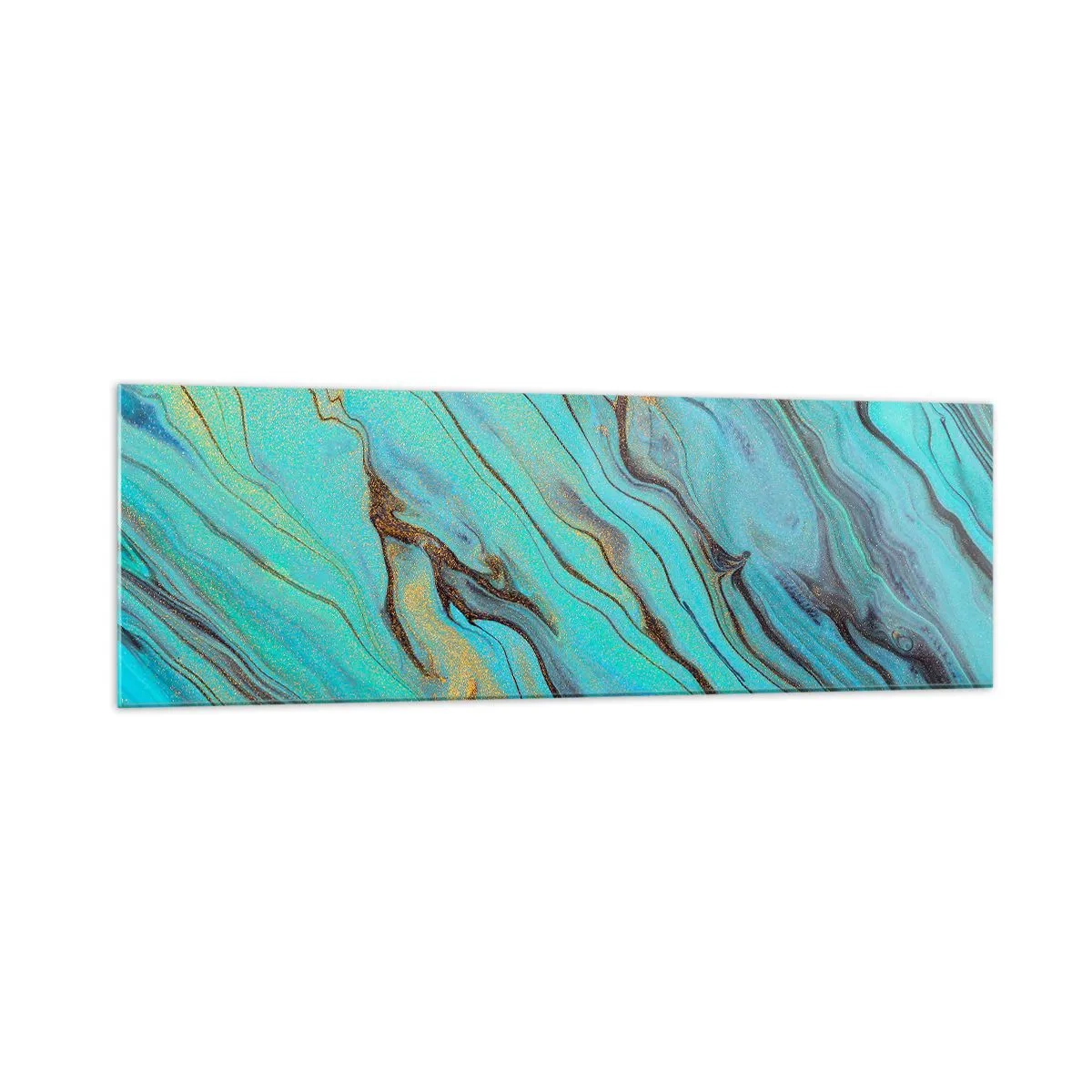 Obraz na skle - Tyrkysový príliv - 160x50 cm