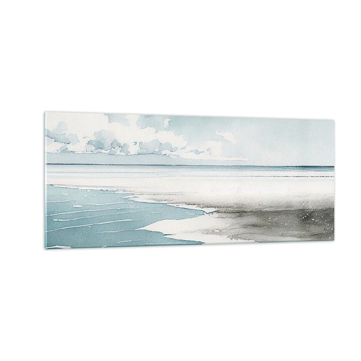 Obraz na skle - Jemný príliv - 100x40 cm