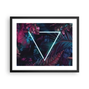 Plagát v čiernom ráme - Záhrada v disco štýle - 50x40 cm