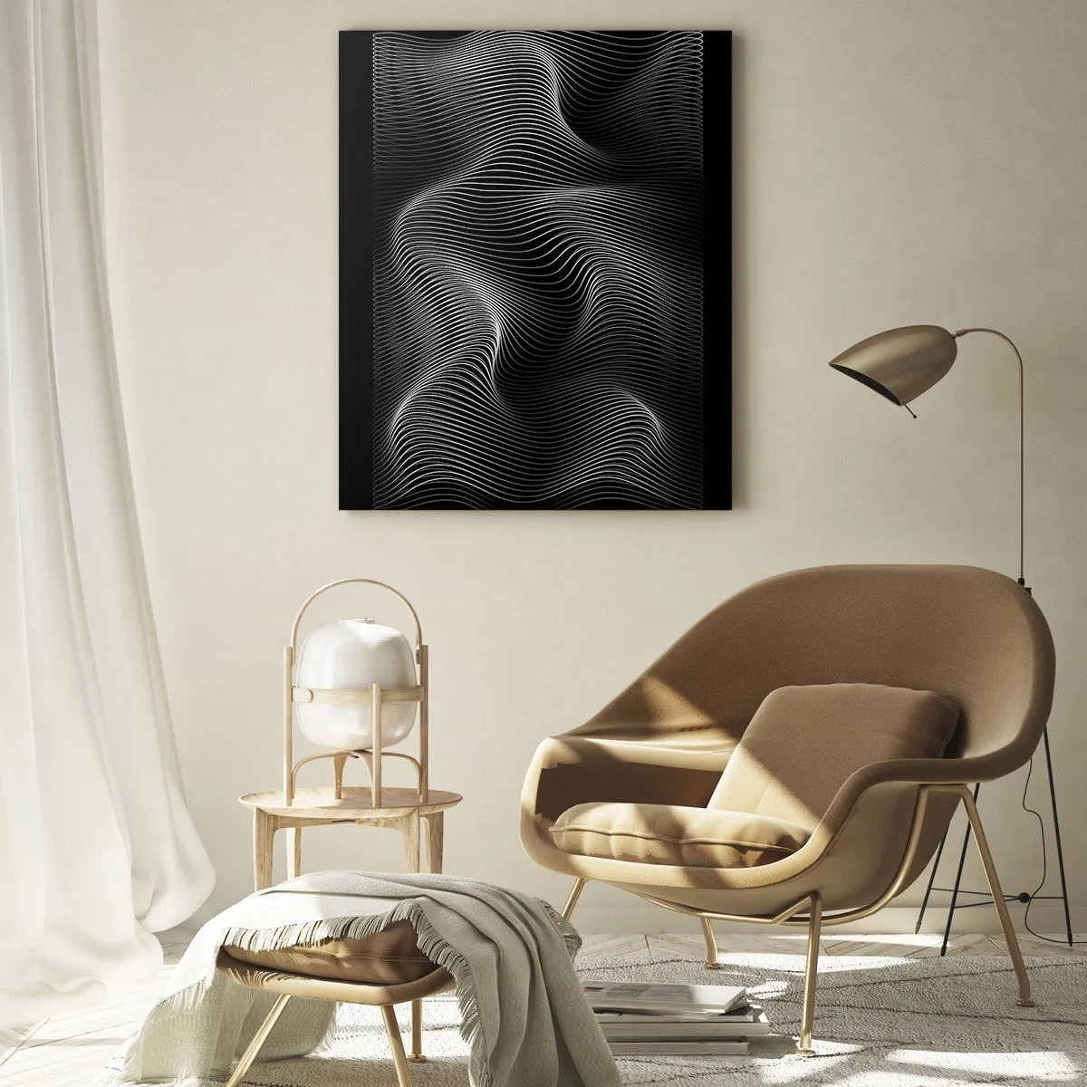 Obraz na skle - Tanec svetla v priestore - 50x70 cm