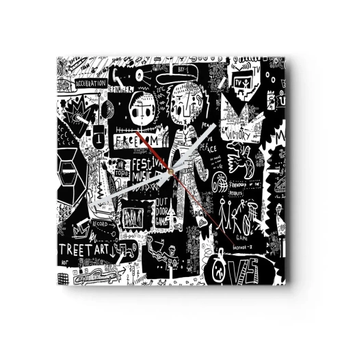 Nástenné hodiny - Práva a radosti duševnej mladosti - 40x40 cm