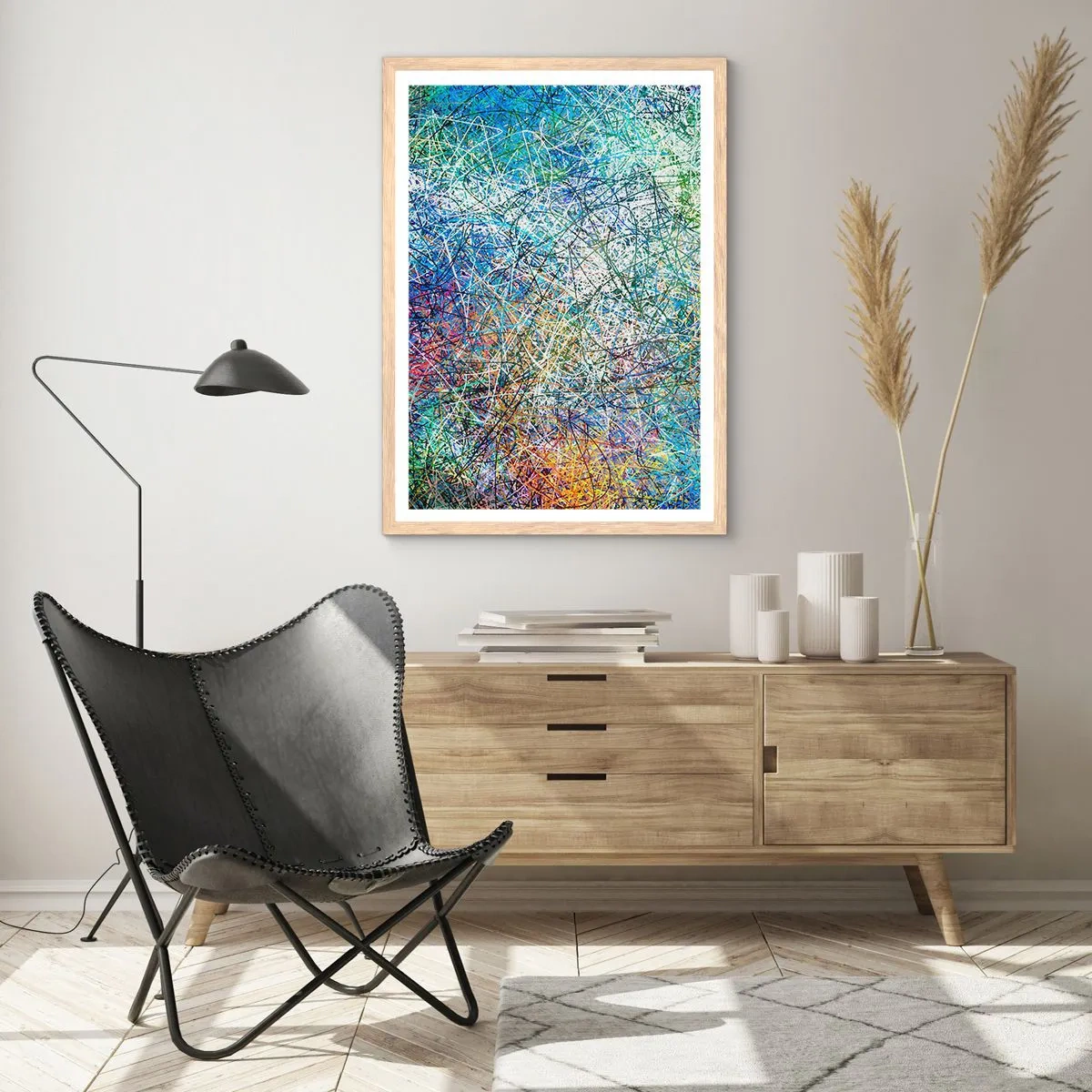 Plagát v ráme zo svetlého duba - To nie je tak jednoduché - 40x50 cm
