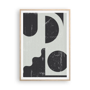 Plagát v ráme zo svetlého duba - Kompozícia nad a pod - 70x100 cm