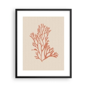 Plagát v čiernom ráme - Koralový filigrán - 40x50 cm