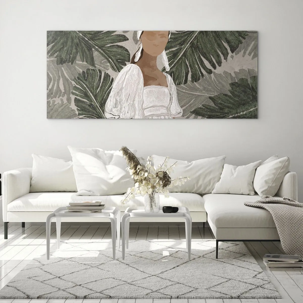Obraz na skle - Exotický portrét - 100x40 cm