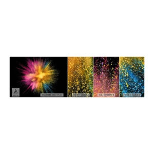 Vzorka samolepiacej fototapety Deluxe Sticker - Zrodenie farieb - Abstrakcia, Kus, Fantázia - 100x30 cm