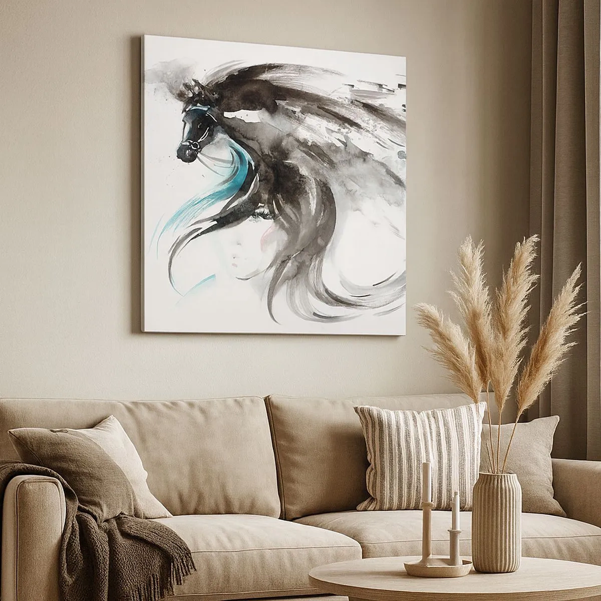 Obraz na plátne - Cval Čierneho kniežaťa - 30x30 cm