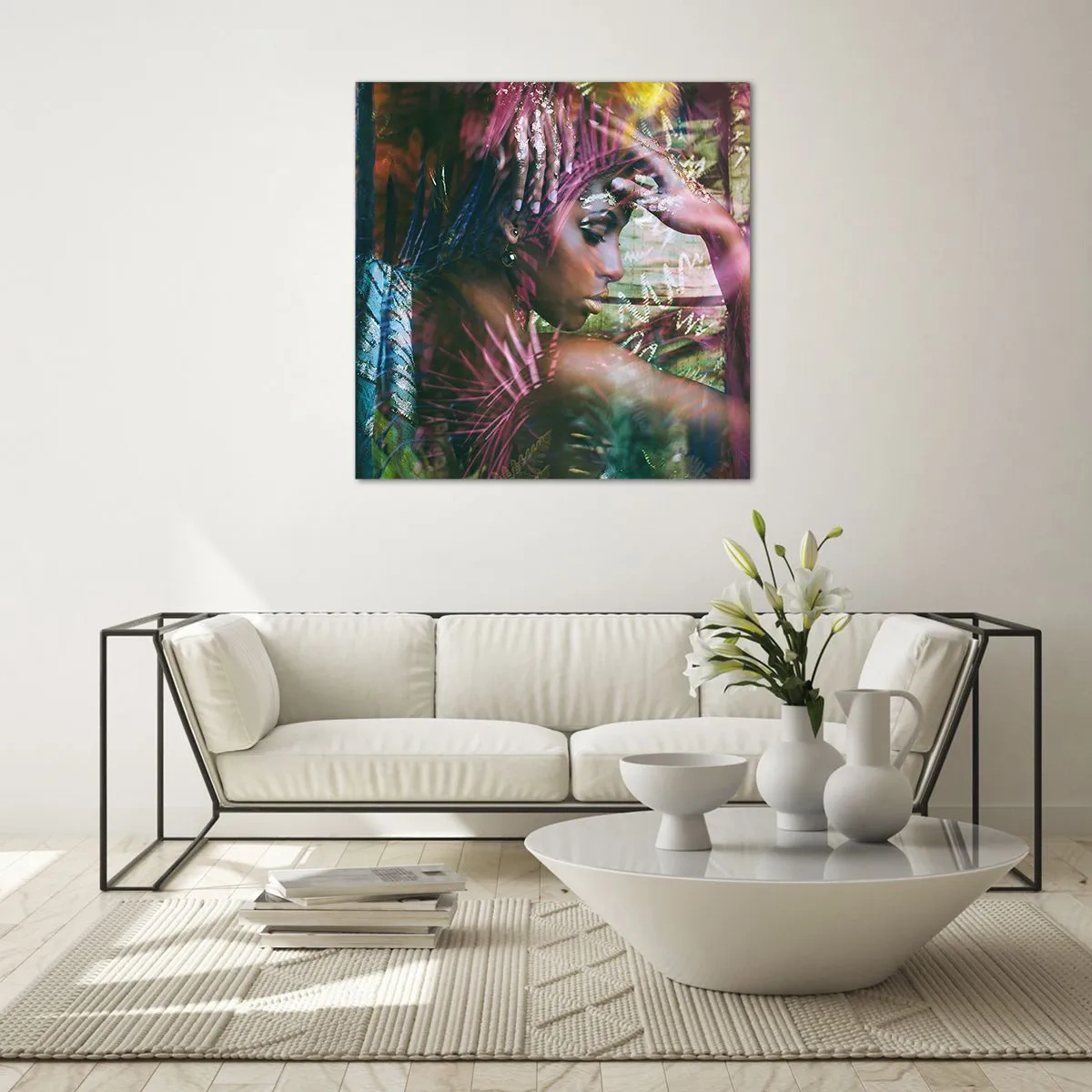 Obraz na skle - Matka príroda v džungli - 40x40 cm