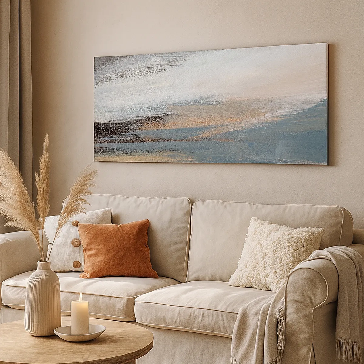 Obraz na plátne - Abstrakcia: severná krajina - 30x30 cm