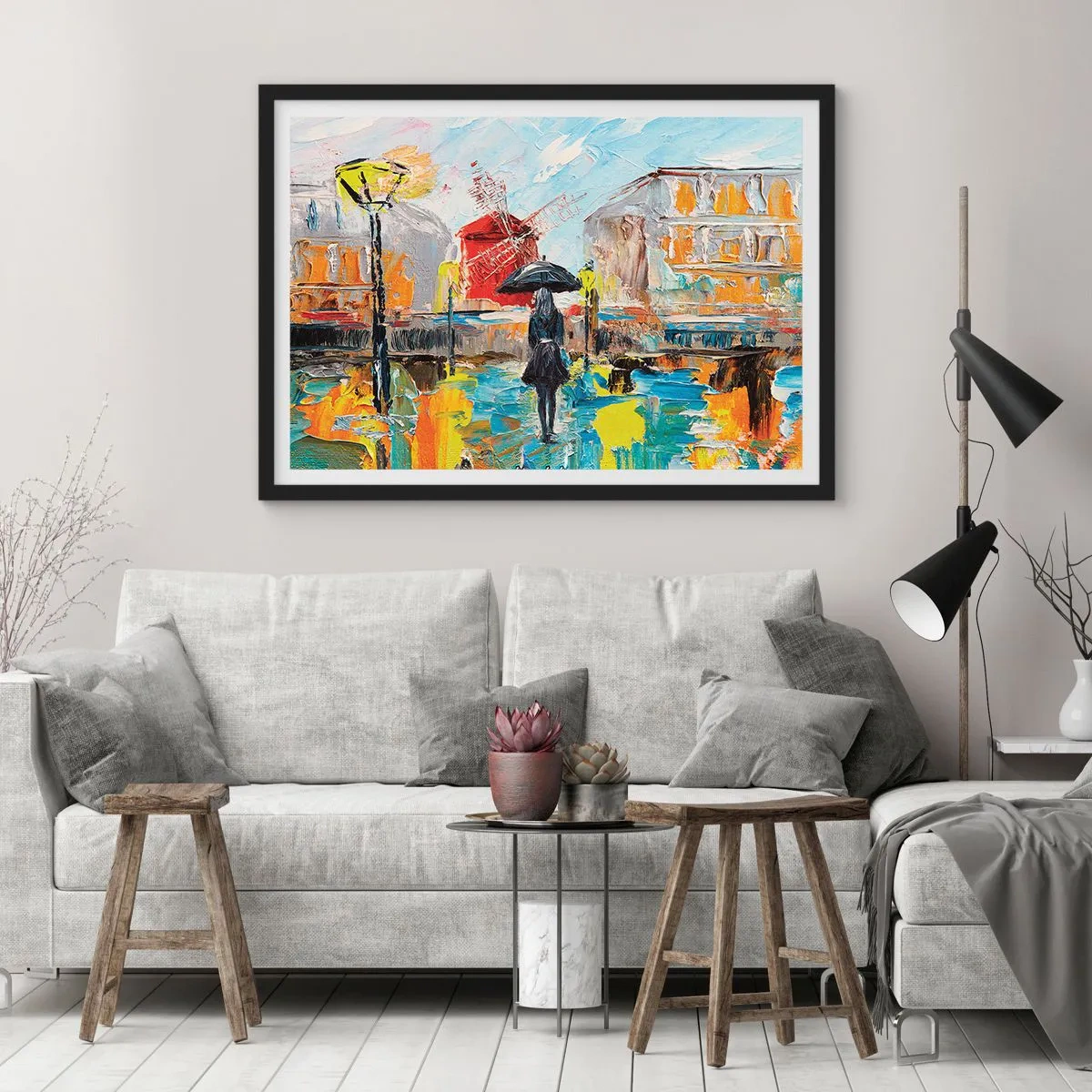 Plagát v čiernom ráme - Parížske legendy - 40x30 cm