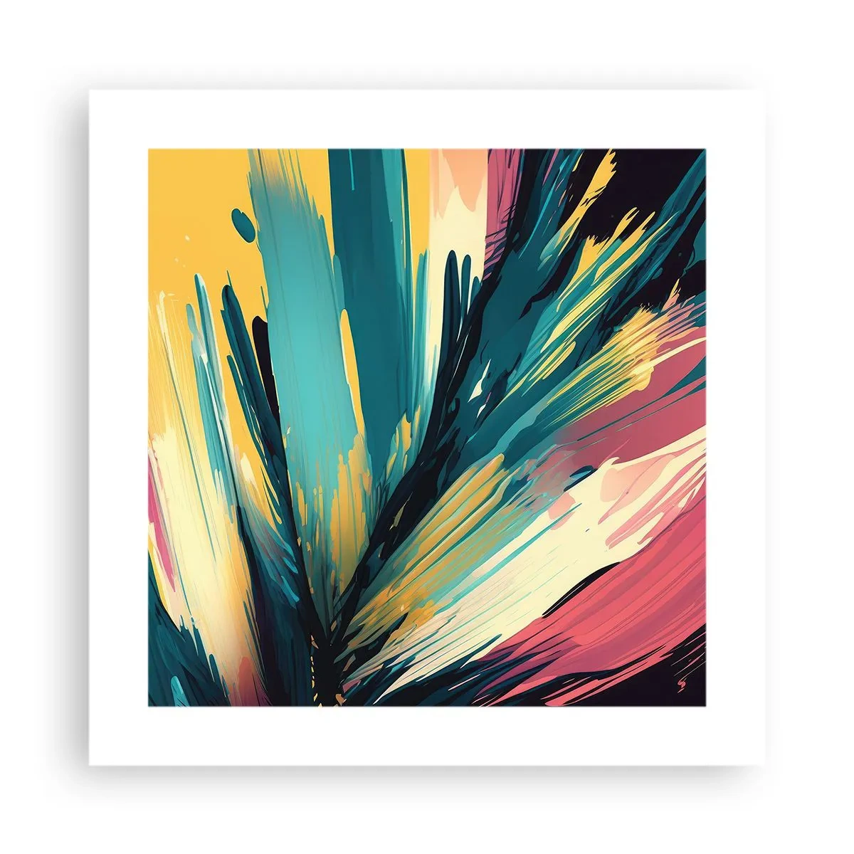 Plagát - Kompozícia – explózia radosti - 40x40 cm