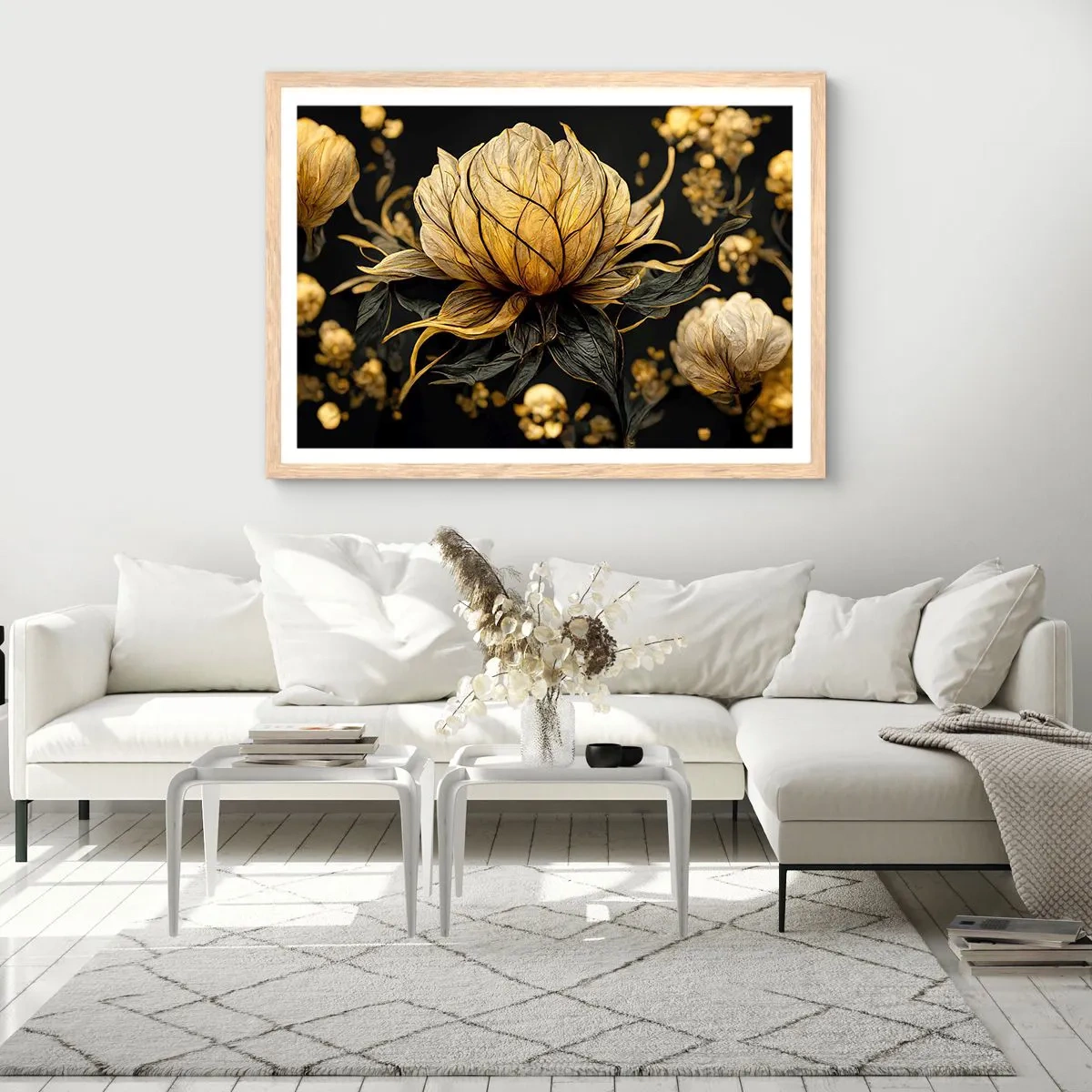 Plagát v ráme zo svetlého duba - Jemná krehkosť - 40x30 cm