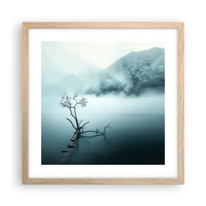 Plagát v ráme zo svetlého duba - Z vody a hmly - 40x40 cm