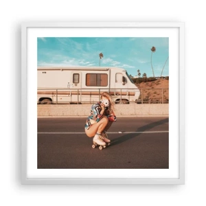 Plagát v bielom ráme - Usmejte sa! - 50x50 cm