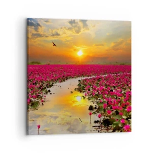 Obraz na plátne - Tajomný život jazera - 70x70 cm