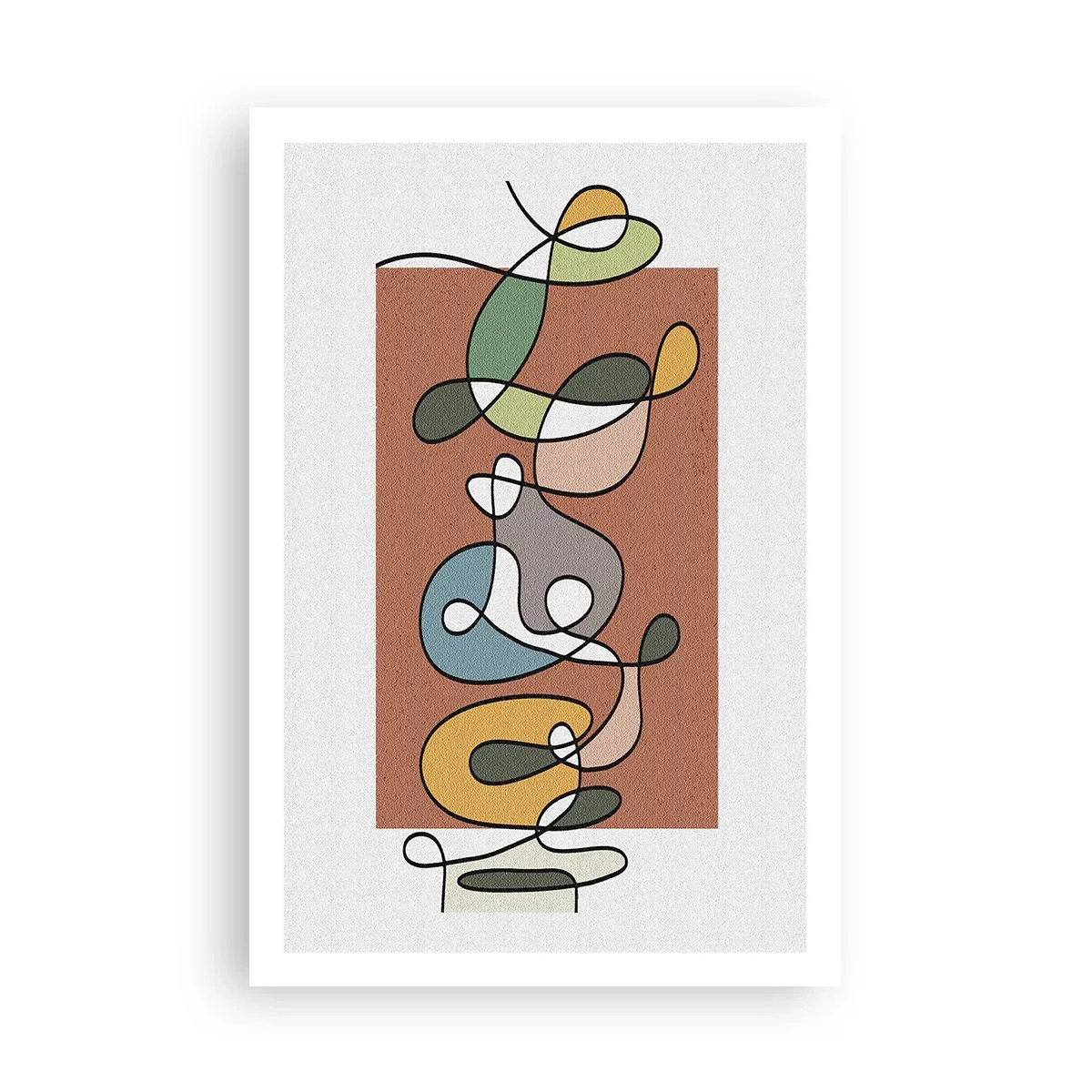 Plagát - Abstrakcia: farebné vyvádzanie - 61x91 cm