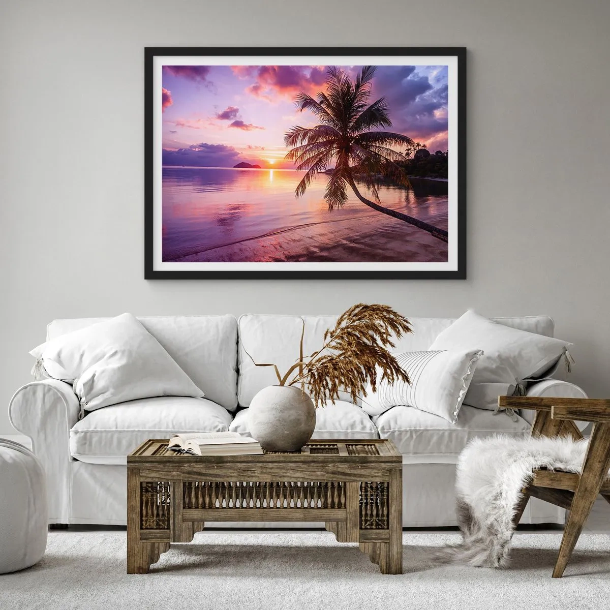 Plagát v čiernom ráme - Blahobyt až po okraj - 91x61 cm