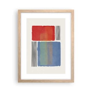 Plagát v ráme zo svetlého duba - Duch a písmeno geometrie - 30x40 cm