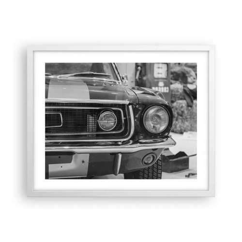 Plagát v bielom ráme - Divoká jazda - 50x40 cm