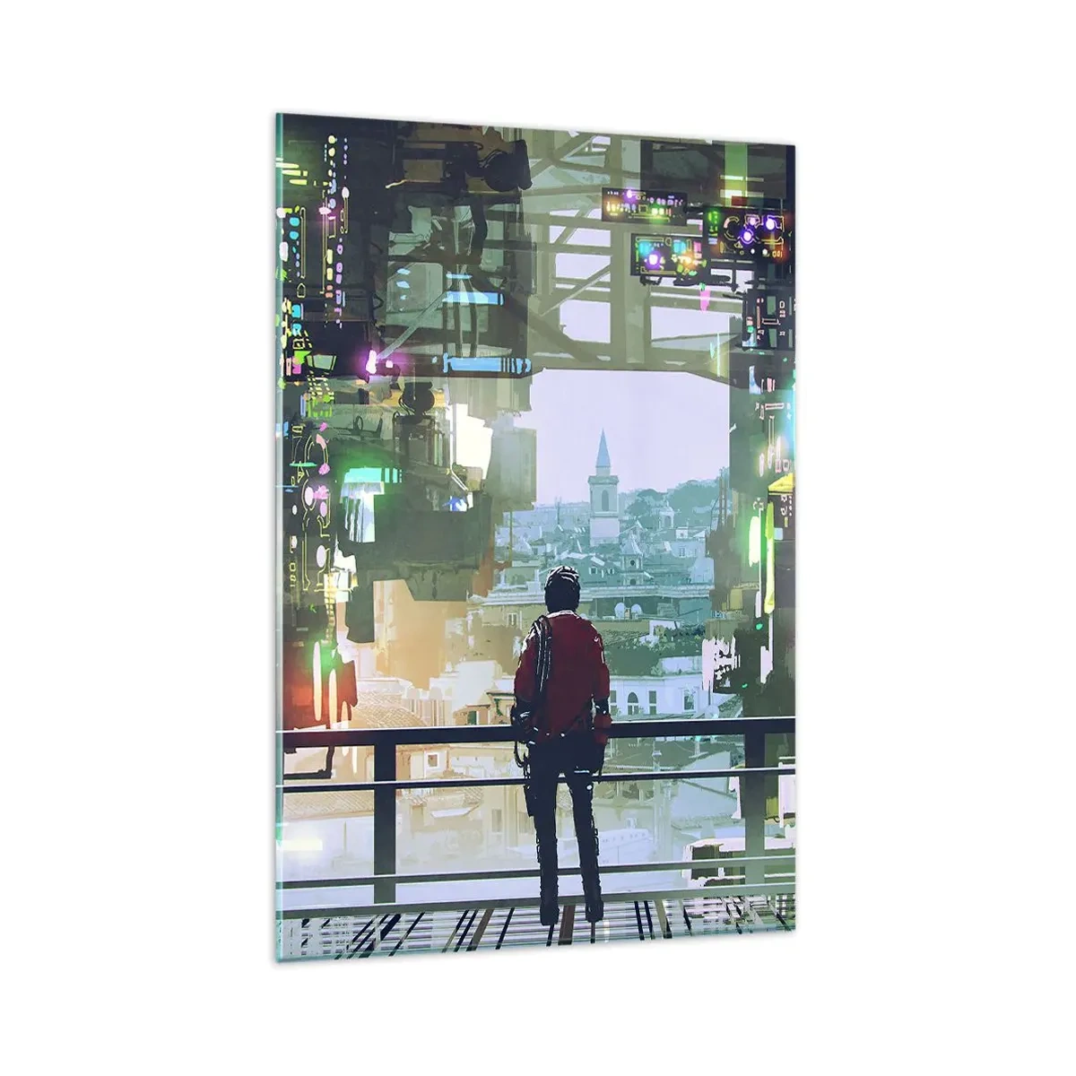 Obraz na skle - Dva svety - 80x120 cm