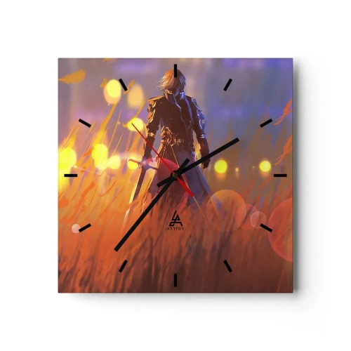 Nástenné hodiny - Bludný rytier - 40x40 cm