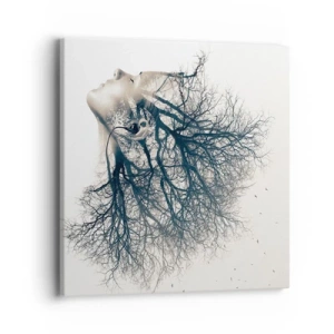 Obraz na plátne - Očarená šepotom stromu - 40x40 cm