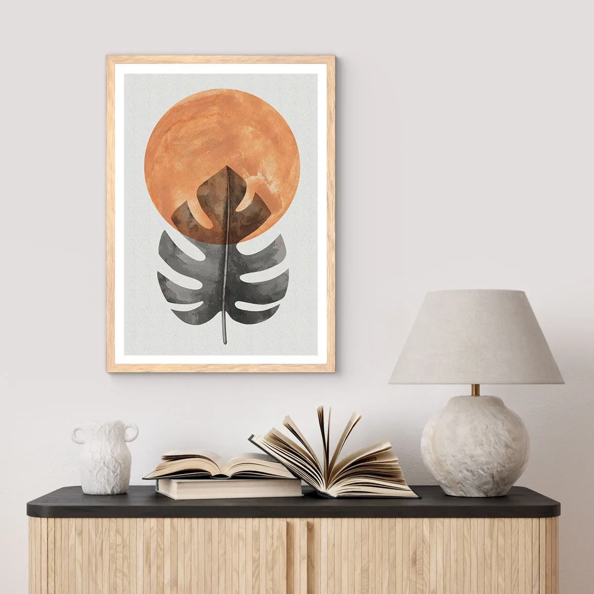 Plagát v ráme zo svetlého duba - Vždy slnko - 40x50 cm