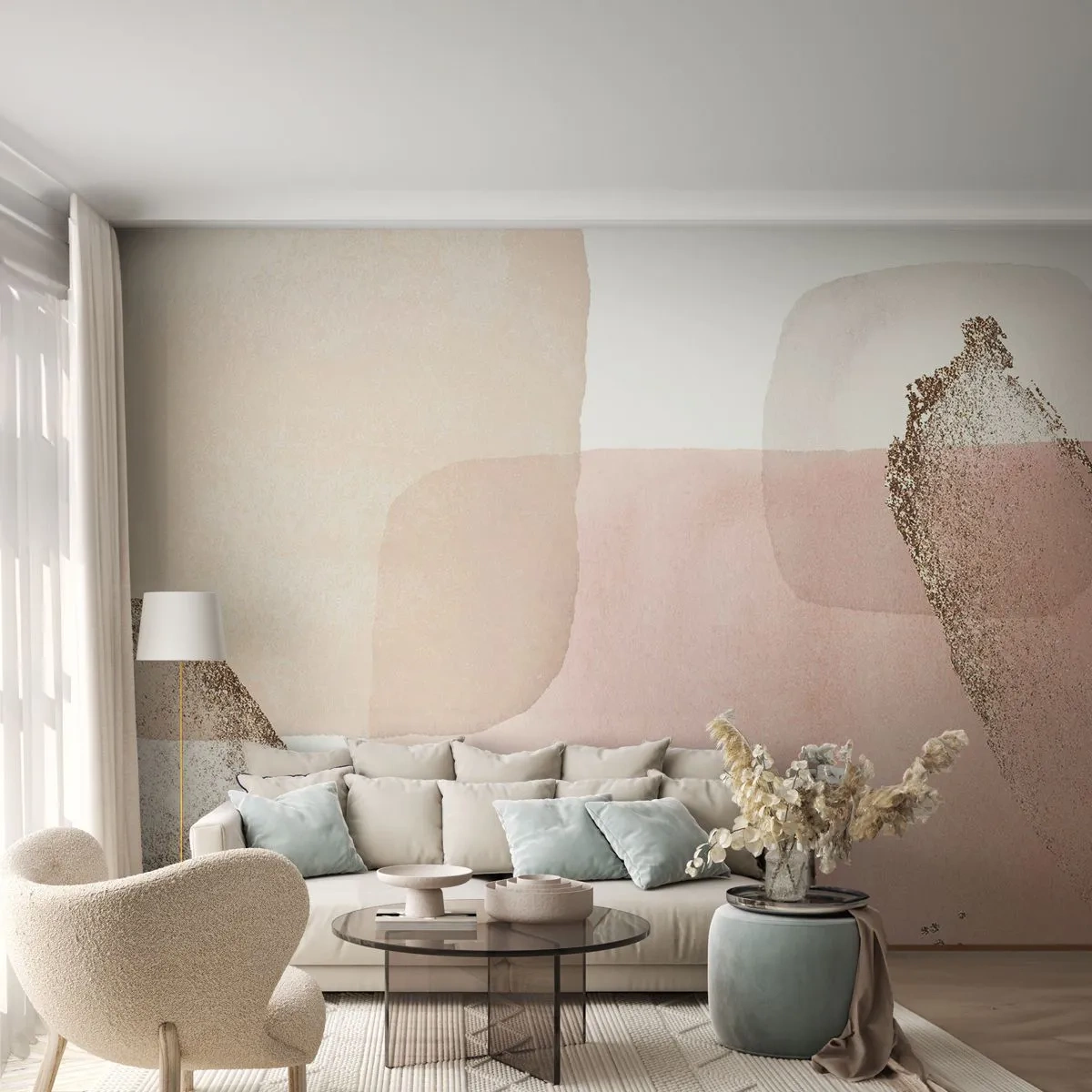 Fototapeta Premium Sand - Pohľad cez farby - Abstrakcia, Kus, Moderný vzor - 450x315 cm