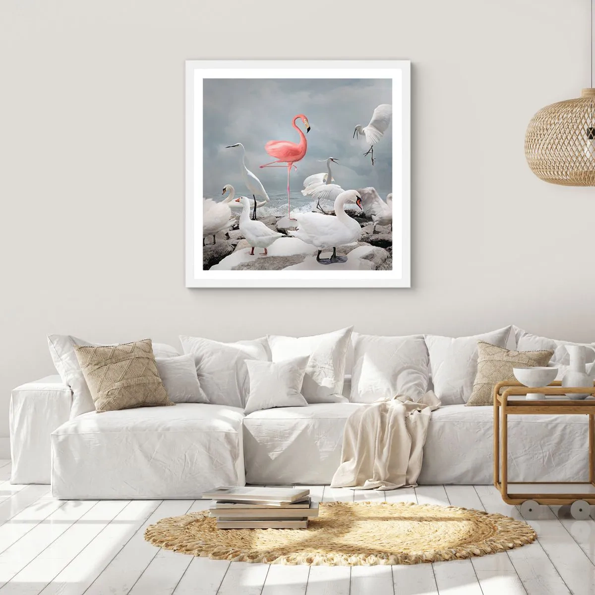 Plagát v bielom ráme - Kde som sa tu vzal? - 50x50 cm