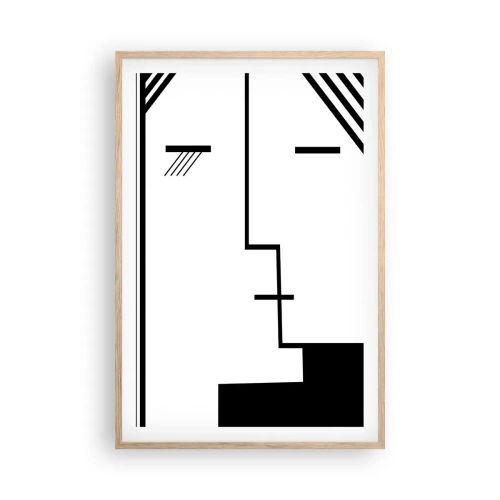 Plagát v ráme zo svetlého duba - Proste bozk - 61x91 cm