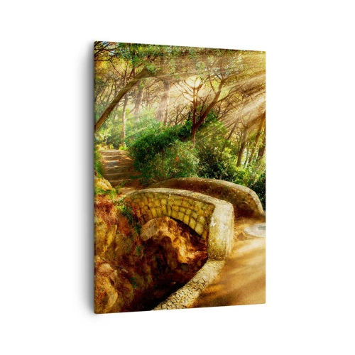 Obraz na plátne - Priamo z mostíka v rozprávkovom lese - 50x70 cm