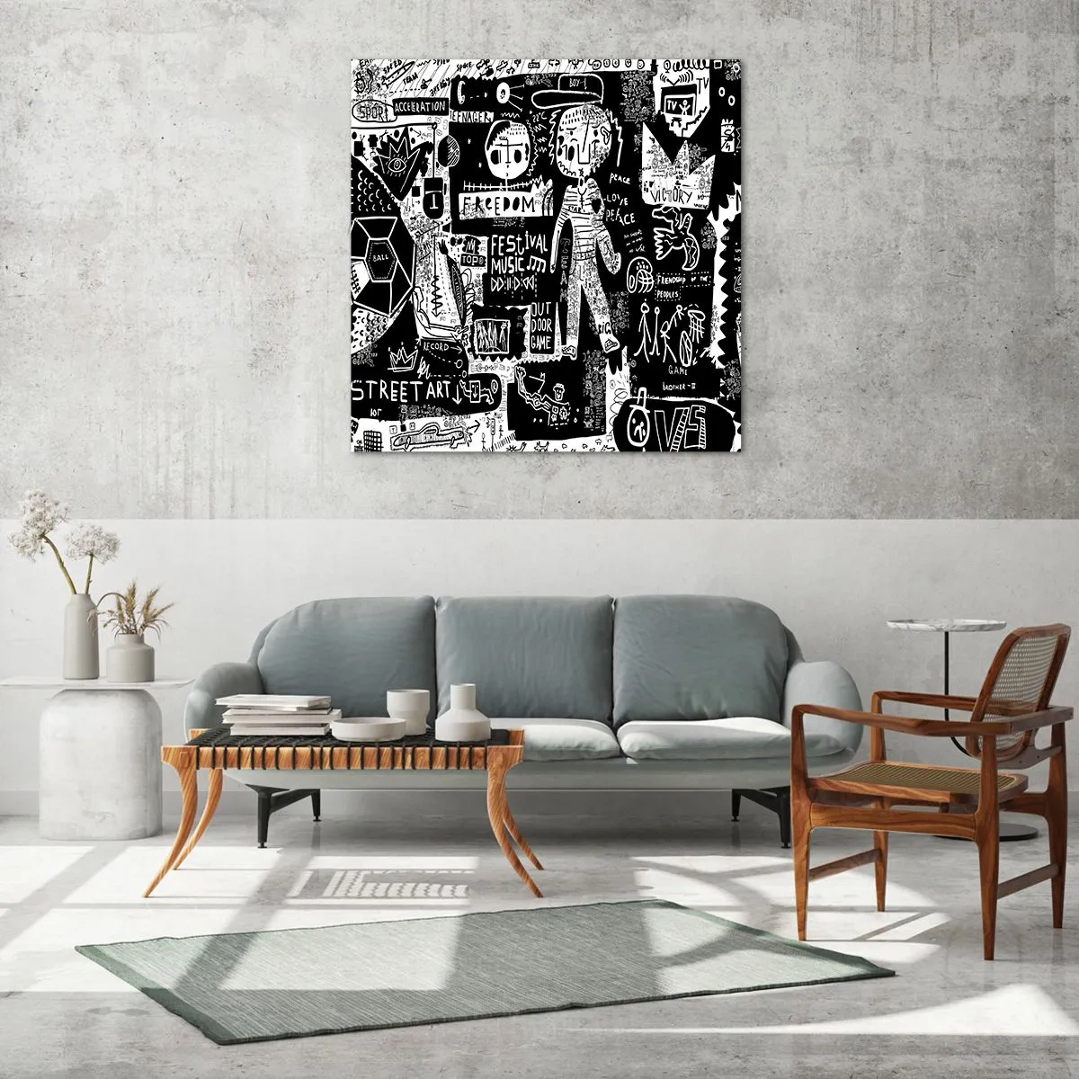 Obraz na skle - Práva a radosti duševnej mladosti - 70x70 cm