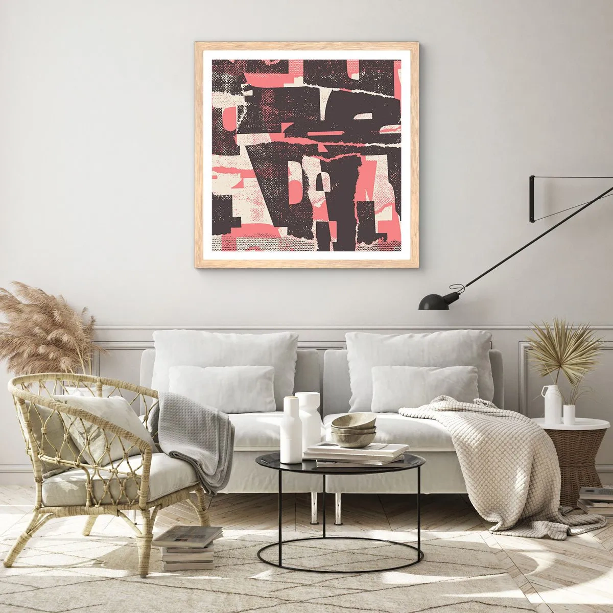 Plagát v ráme zo svetlého duba - Celý tento zhon - 40x40 cm