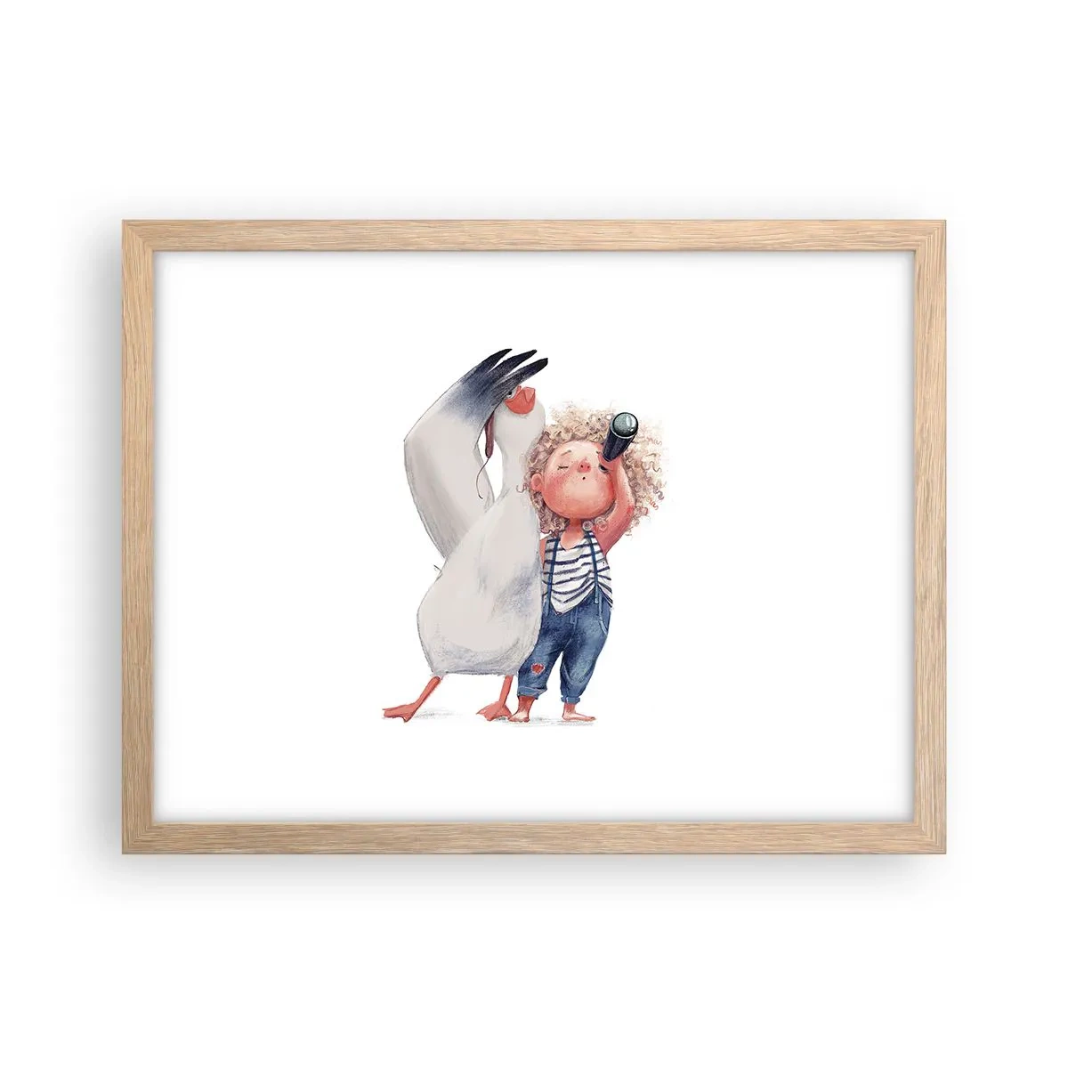 Plagát v ráme zo svetlého duba - Plán na skvelú cestu - 40x30 cm