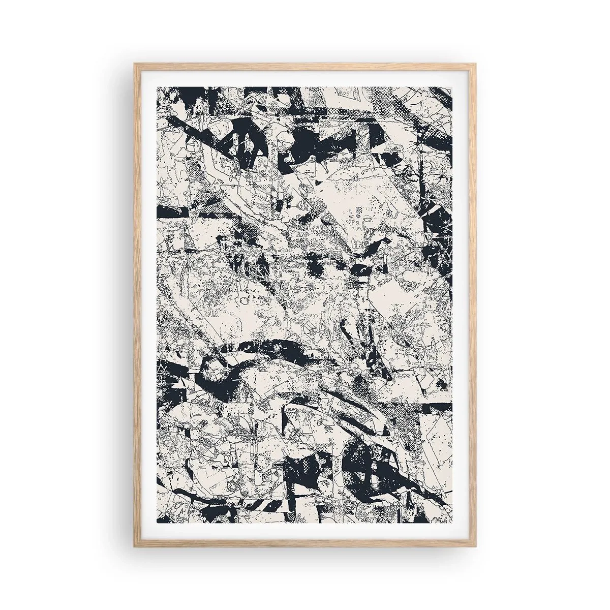 Plagát v ráme zo svetlého duba - Prelínanie protikladov - 70x100 cm
