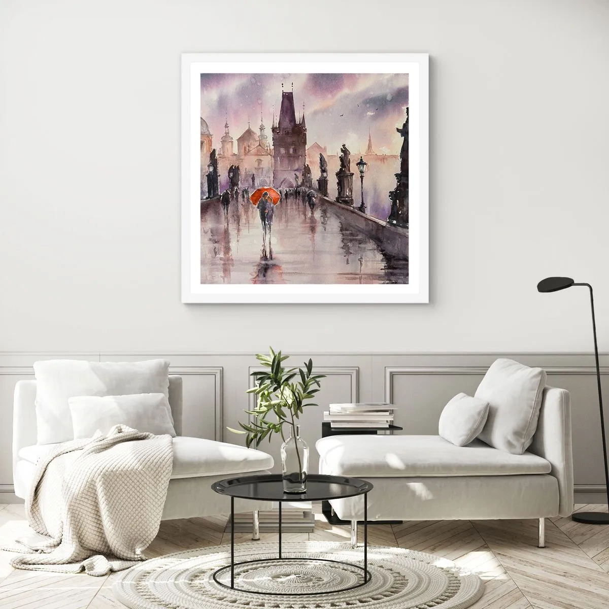 Plagát v bielom ráme - Ľudia sa nemenia - 60x60 cm