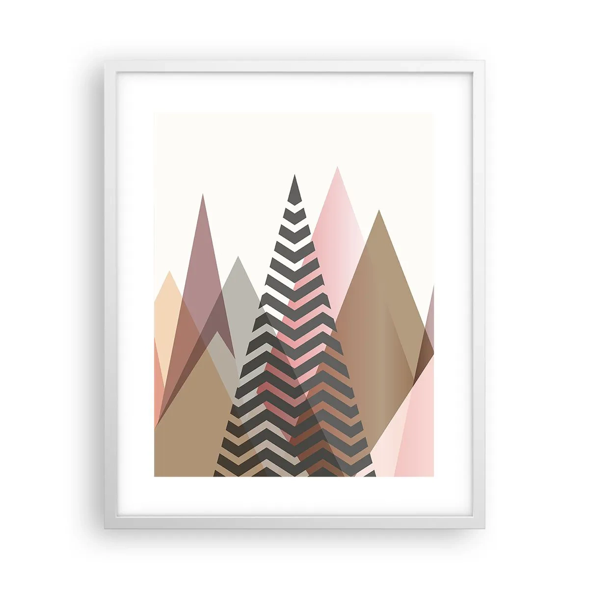 Plagát v bielom ráme - Pyramidálny pohľad - 40x50 cm