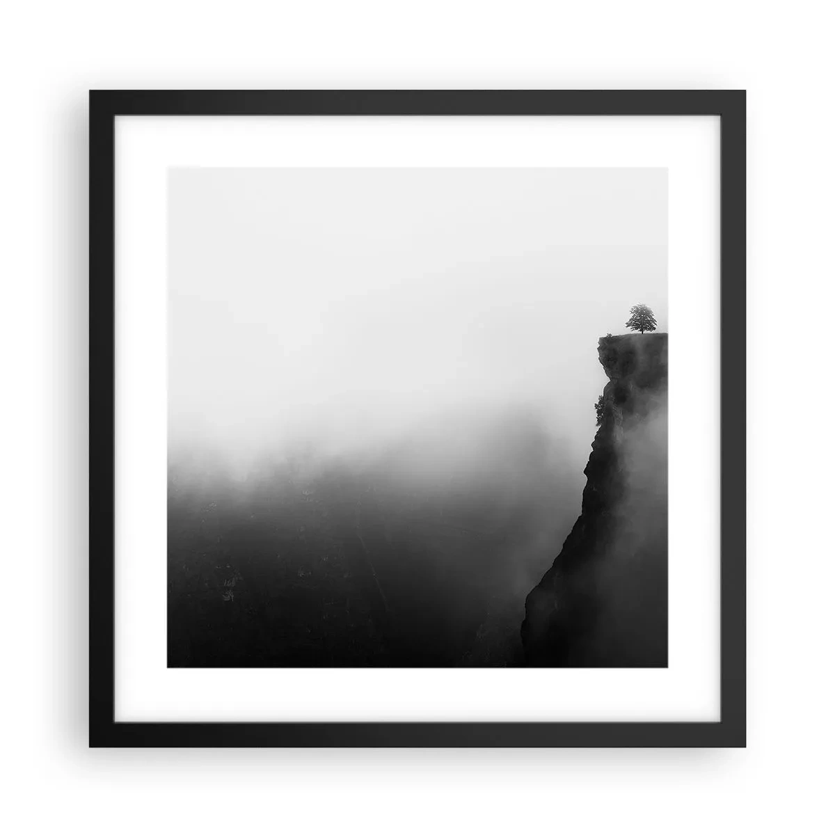 Plagát v čiernom ráme - Na okraji sveta - 40x40 cm