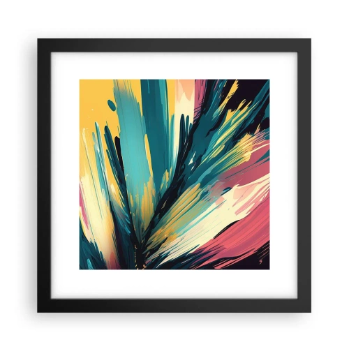 Plagát v čiernom ráme - Kompozícia – explózia radosti - 30x30 cm